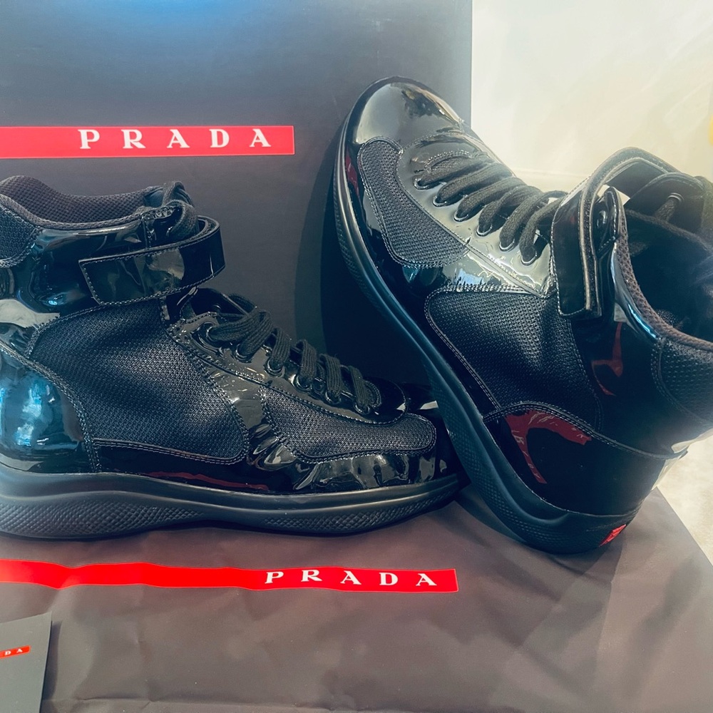 Prada American Cup Bike Hightop Men's Sneakers - Authentic!! Price Drop!! - Picture 4 of 7